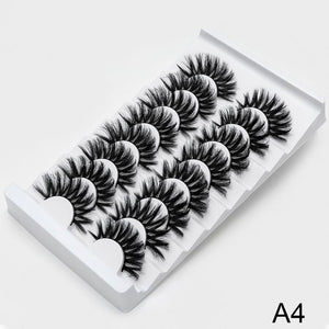 SEXYSHEEP 4/8 pairs 3D Mink Lashes Natural False Eyelashes Dramatic Volume Fake Lashes Makeup Eyelash Extension Silk Eyelashes