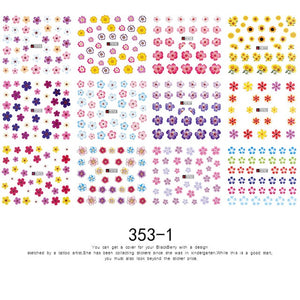 12 PC watermark slider nail stickers nail art decal water transfer flower butterfly decoration manicure watermark leaf tips