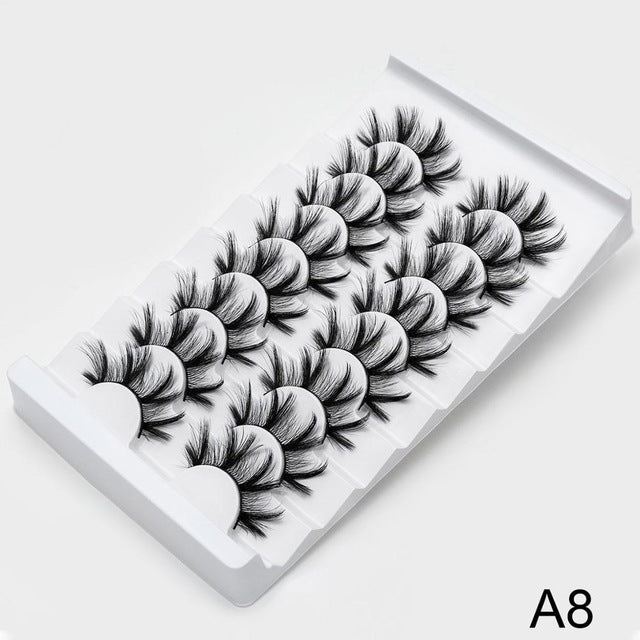 SEXYSHEEP 8/20 pairs 15-20mm natural 3D false eyelashes fake lashes makeup kit Mink Lashes extension mink eyelashes maquiagem