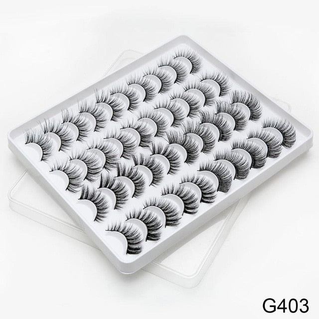 SEXYSHEEP 8/20 pairs 15-20mm natural 3D false eyelashes fake lashes makeup kit Mink Lashes extension mink eyelashes maquiagem