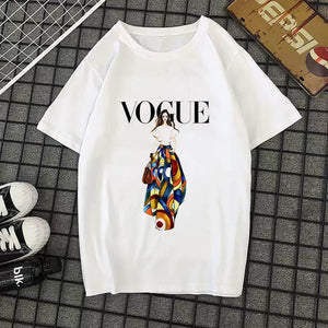 Funny T Shirt Ladies Clothes T-shirt Female Tops Tees Brand PINK Letters  Printed Women O-Neck Tshirt Summer Cool