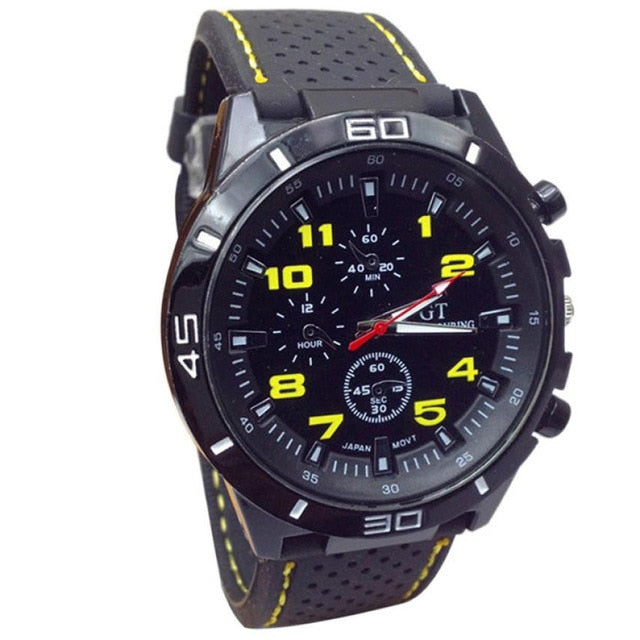 Men's Watch COOL Multi-color Quartz Military Watches Sport Wristwatch Silicone saat zegarek meski relgio masculino reloj hombre