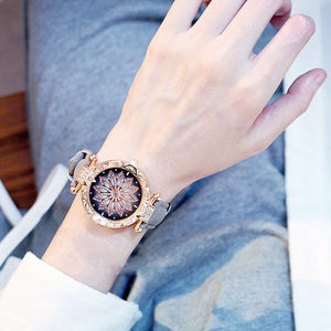 2019 Women Watches Set Starry Sky Ladies Bracelet Watch Casual Leather Sports Quartz Wristwatch Clock Relogio Feminino