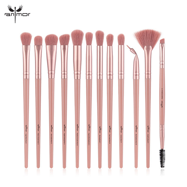 Anmor Makeup Brushes Set 3-12pcs/lot Eye Shadow Blending Eyeliner Eyelash Eyebrow Make up Brushes  Professional Eyeshadow Brush