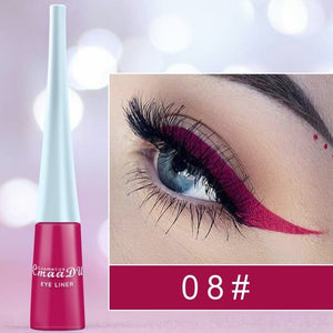 12-color matte Cat eye Makeup Waterproof Neon Colorful Liquid Eyeliner Pen Make Up Comestics Long-lasting Liner Pencil Makeup