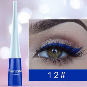 12-color matte Cat eye Makeup Waterproof Neon Colorful Liquid Eyeliner Pen Make Up Comestics Long-lasting Liner Pencil Makeup