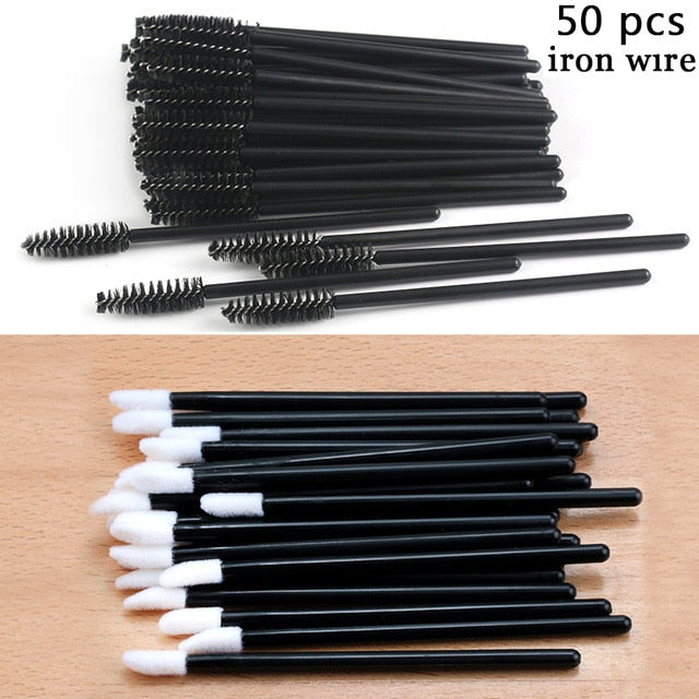 Eyelash Extension Disposable Eyebrow brush Mascara Wand Applicator Spoolers Eye Lashes Cosmetic Brushes Set makeup tools