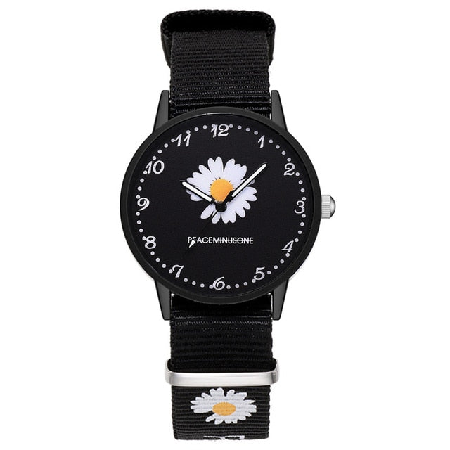Girl Luxury Watch Women New Fashion Embossed Flowers Small Fresh Printed Belt Dial Watch Female Student Quartz Watch relogio