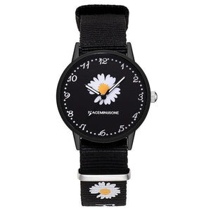 Girl Luxury Watch Women New Fashion Embossed Flowers Small Fresh Printed Belt Dial Watch Female Student Quartz Watch relogio