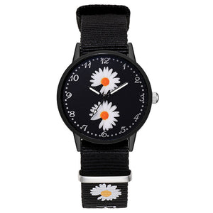 Girl Luxury Watch Women New Fashion Embossed Flowers Small Fresh Printed Belt Dial Watch Female Student Quartz Watch relogio
