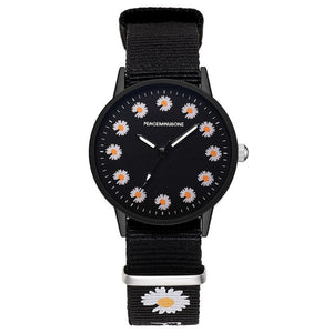 Girl Luxury Watch Women New Fashion Embossed Flowers Small Fresh Printed Belt Dial Watch Female Student Quartz Watch relogio