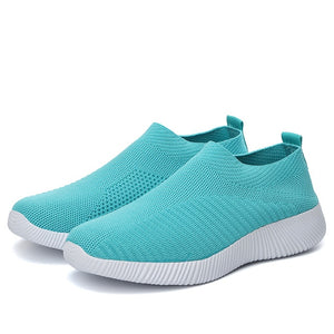 Moipheng 2020 femmes baskets vulcanisé chaussures chaussette baskets femmes été sans lacet chaussures plates femmes grande taille mocassins marche à plat