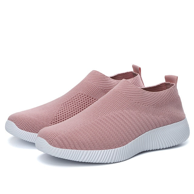 Moipheng 2020 femmes baskets vulcanisé chaussures chaussette baskets femmes été sans lacet chaussures plates femmes grande taille mocassins marche à plat