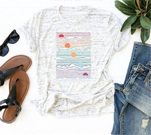 Elimiiy Abstract T shirt Women Oversized Print T-shirt Short Sleeve O-Neck  Womens clothing  Ladies Tops Tees 2020 Summer Top
