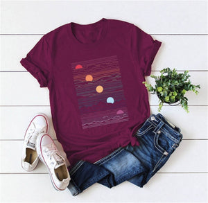 Elimiiy Abstract T shirt Women Oversized Print T-shirt Short Sleeve O-Neck  Womens clothing  Ladies Tops Tees 2020 Summer Top