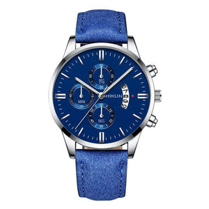 2020 Luxury Mens Watch Fashion Sport Wrist Watch Alloy Case Leather Band Watch Quartz Business Wristwatch calendar Clock