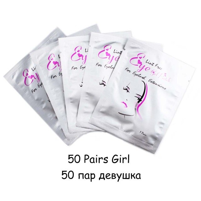 20/50/100 pairs Eyelash Extension Paper Patch Grafted Eye Stickers Eyelash Under Eye Pads Lint Free Hydrating Eye Paper Patches