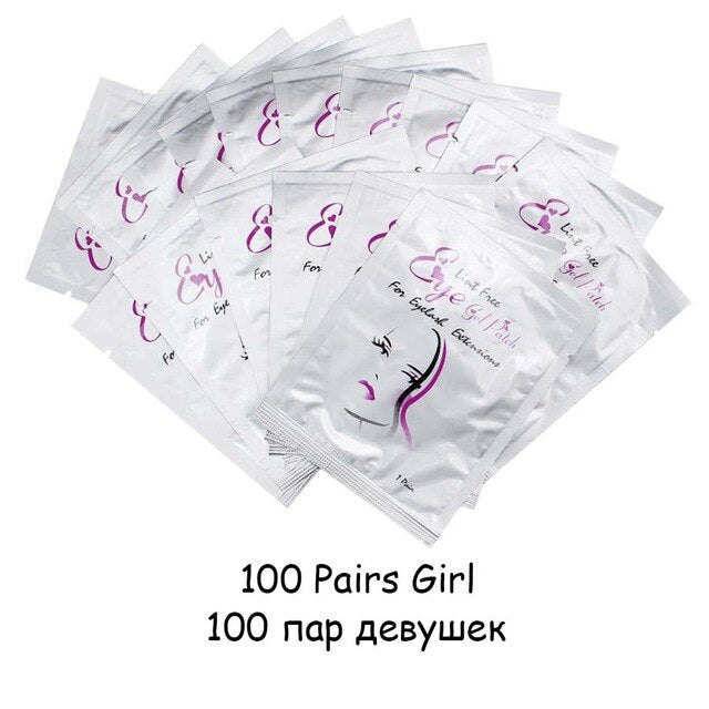 20/50/100 pairs Eyelash Extension Paper Patch Grafted Eye Stickers Eyelash Under Eye Pads Lint Free Hydrating Eye Paper Patches