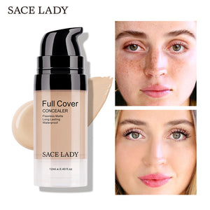 SACE LADY Face Concealer Cream Full Cover Makeup Liquid Facial Corrector Waterproof Base Make Up for Eye Dark Circles Cosmetic