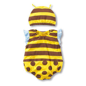 Lovely New baby boy girl rompers Newborn Infant Toddler Boy Girl Summer clothes Romper cotton Jumpsuit Clothes+hat set