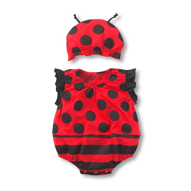 Lovely New baby boy girl rompers Newborn Infant Toddler Boy Girl Summer clothes Romper cotton Jumpsuit Clothes+hat set