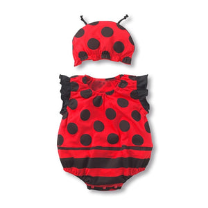 Lovely New baby boy girl rompers Newborn Infant Toddler Boy Girl Summer clothes Romper cotton Jumpsuit Clothes+hat set
